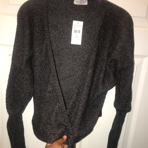 Fashion Nova In Your Embrace Wrap Sweater - Picture 3 of 5